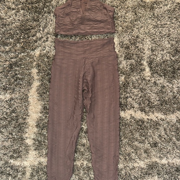 Booty by Brabants Other - Women's Brown Textured Pants & Jumpsuit Set